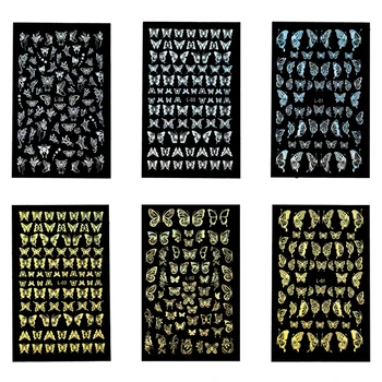 1 шт. Разноцветные наклейки для ногтей цвета: Золотистый, серебристый, с бабочкой, наклейка для изготовления ювелирных изделий из смолы 
