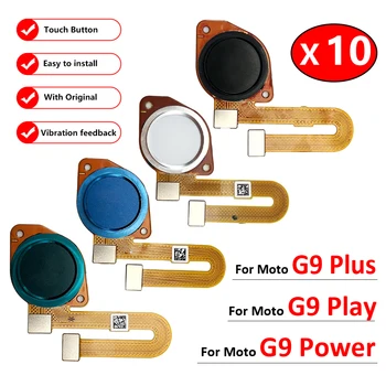 10 шт./лот, оригинал для Motorola Moto G9 Play Plus Кнопка включения Home, гибкий кабель для сенсорного ID-датчика отпечатков пальцев