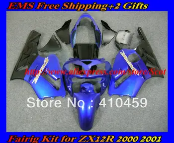 100% Абсолютно новый синий комплект обтекателей для KAWASAKI Ninja ZX12R 02 03 04 05 ZX 12R 2002 2005 ZX-12R 02-05 2002-2005 обвес