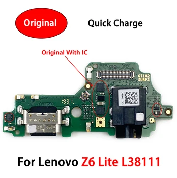 100% Оригинал Для Lenovo Z6 Lite L38111 Разъем док-станции Micro Type-C USB Зарядное Устройство Порт Зарядки Гибкий Кабель Плата Микрофона