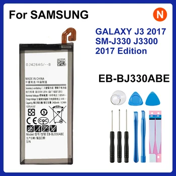 100% Оригинальный Аккумулятор EB-BJ330ABE Для Samsung GALAXY J3 2017 SM-J330 J3300 2017 Edition 2400 мАч Аккумулятор для мобильного телефона
