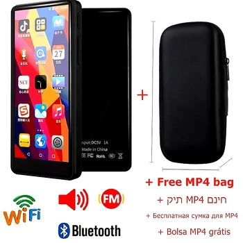 128 ГБ Bluetooth Mp4-плеер Wifi Android Сенсорный экран Радио без потерь Бесплатная загрузка музыкальных видео Mp3-плеер Динамик Диктофон