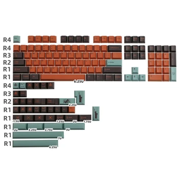 142 Клавиши GMK Copper PBT Keycaps Cherry Profile Keycaps Для игр MX Gateron Switch Механическая клавиатура 60% 68% 80% Раскладка