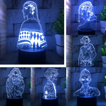3D Светодиодный Ночник Токийские Мстители Аниме Лампа Прикроватная Декоративная Настольная Лампа для Детской Спальни Детские Рождественские Подарки На День Рождения