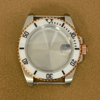 40 мм Корпус часов из стали с золотым корпусом и сапфировым стеклом для часов с автоматическим механизмом 8215/2813, Аксессуары для часов, Корпус для часов