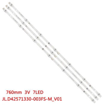 760 мм 7 светодиодная лента с подсветкой для Hisense 43A6101EE H43BE7000 H43B7100 H43B7100UK HL 43J802 SVH425A05 JL.D42571330-003FS-M-V01