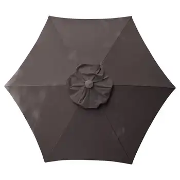 8,5 футов Алюминиевый зонт с ветрозащитным допплером, древесный уголь