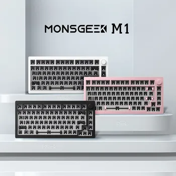 Akko MONSGEEK M1 DIY Kit 75% RGB С горячей заменой Barebone ANSI/ISO Версия Механическая клавиатура с ЧПУ Металлическая с Прокладкой Для крепления