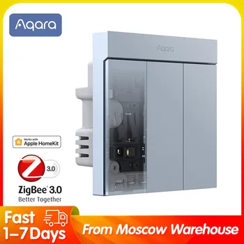 Aqara H1M Smart Switch ZigBee 3.0 Беспроводное управление, Домашняя Автоматизация, Переключатель времени, Управление Приложением, Энергосбережение, Мониторинг мощности