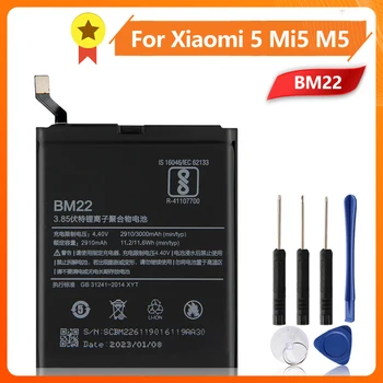 BM22 Аккумулятор для телефона Xiao mi 5 Mi5 M5 Prime BM22 2910 мАч Сменный аккумулятор для телефона + инструмент