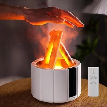 Bonfire USB Увлажнитель воздуха с дистанционным управлением Ароматический диффузор эфирного масла с подсветкой пламени для домашнего Помещения Ароматический диффузор Fogger