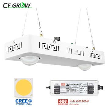 Dimmable CREE CXB3590 COB LED Grow Light Полный Спектр 200 Вт 3000 К 3500 К 5000 К COB LED Лампа Для Выращивания Растений В помещении Освещение для роста растений