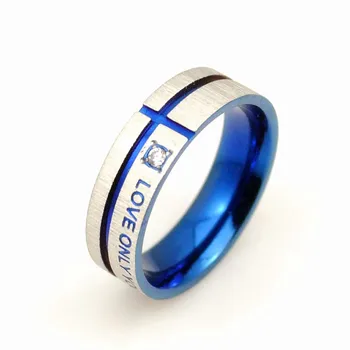 Dolaime США размер 5-13 синий шарм из нержавеющей стали ювелирные изделия женское кольцо 