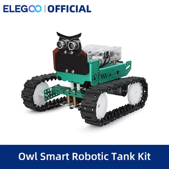 ELEGOO Owl Smart Robotic Car Kit V2.0 с Nano V4, модулем отслеживания линии, инфракрасным фотоэлектрическим/ультразвуковым датчиком, игрушечной машинкой Arduino