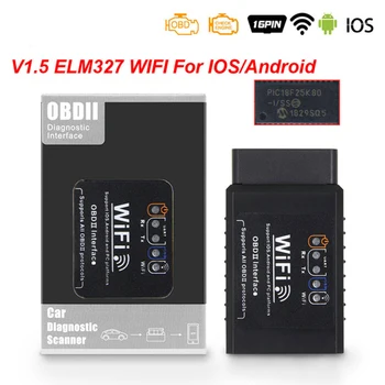 ELM327 V1.5 Автомобильный WIFI OBD 2 OBD2 OBDII Сканирующий инструмент Адаптер сканера Foseal Проверка освещения двигателя Диагностический инструмент для iOS и Android