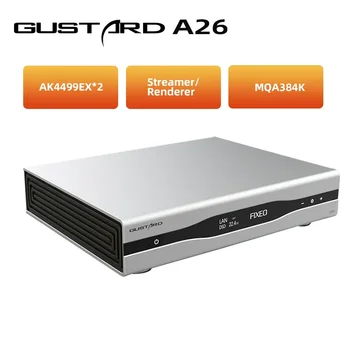 Gustard A26 MQA Декодер Двойной AK4499EX и AK4191 Поддерживает DSD512 PCM768K MQA384K DAC-A26 Со Стримером/Визуализатором