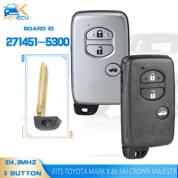 KEYECU 271451-5300 Умный дистанционный ключ с 3 кнопками FSK 314,3 МГц для Toyota Mark X 86 SAI Crown Majesta