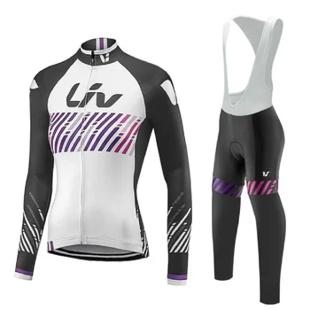 Liv Team Осенняя модная женская велосипедная одежда Трикотажные комплекты Майо, униформа Paul Smith, дышащие костюмы с длинным рукавом