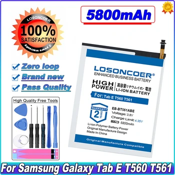 LOSONCOER 5800 мАч EB-BT561ABA EB-BT561ABE Аккумулятор Для Samsung GALAXY Tab E 9,6 T560 T561 SM-T560 SM-T567V Бесплатные инструменты