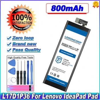 LOSONCOER L17D1P36 Аккумулятор Емкостью 800 мАч Для мобильного Телефона Lenovo IdeaPad Pad L17D1P36