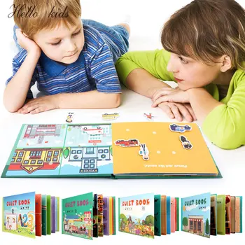 My First Busy Book Игрушки Монтессори для малышей, Развивающая Тихая Книжная активность, Обучающая доска, обучающие игрушки для детей, игрушка для путешествий, подарок