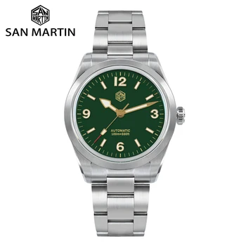 San Martin 38mm Climbing Series Классические Мужские Часы В Винтажном Стиле NH35 Механические Часы Sapphire 10Bar BGW-9 Lum Reloj