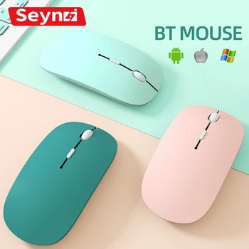 SeynLi Bluetooth Мышь Компьютерная бесшумная беспроводная мышь для Macbook Ipad Samsung PC Ноутбук Мыши Mause Беспроводные Аксессуары