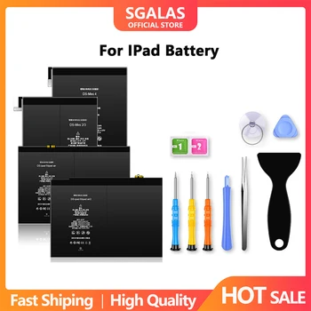 SGALAS Аккумулятор для iPad Mini 4 3 2 1 5 6 Air Air2 Pro 9,7 10,5 12,9 дюймов Литий-ионный Полимерный Планшет Bateria A1474 A1547 A1798