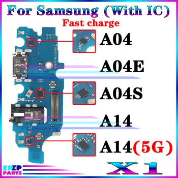 USB Зарядное устройство Порт Гибкий Кабель для Samsung Galaxy A04 A04E A04S A14 5G A042 A045 A047 A145F A146B Модуль платы Зарядки