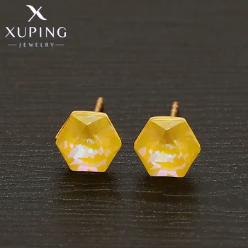 Xuping Ювелирные Изделия Новое Поступление Модные Серьги с Кристаллами Золотого Цвета для Женщин Подарок A00700705