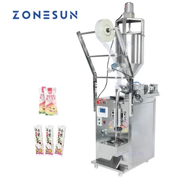 ZONESUN Автоматическая Машина Для Упаковки Количественной Жидкости в Соус с маслом Чили, Уксус, Вода, Машина Для Розлива