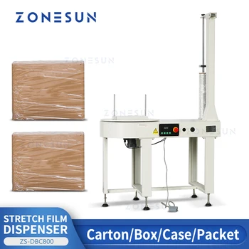 Автоматическая машина для упаковки стрейч-пленки ZONESUN, Диспенсер, Поворотный стол, Картонная коробка, Устройство для упаковки поддонов ZS-DBC800