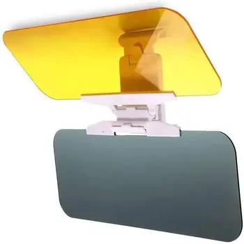 Автомобильный Солнцезащитный Козырек HD с защитой от Ультрафиолета День Ночь 2 в 1 Ослепляющий Солнцезащитный Козырек с Защитой от Ослепления, Вращающееся Прозрачное Зеркало для вождения