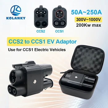 Адаптер зарядного устройства постоянного тока EV CCS2-CCS1 50-250A 1000V Быстрая Зарядка Для Электронного автомобильного Преобразователя PHEV Автомобилей
