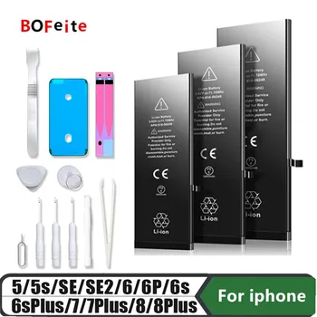 Аккумулятор BoFeite для iphone 5 5S 5G 6 6S 6plus 7 8plus Высококачественный Сменный Аккумулятор для мобильного телефона Apple