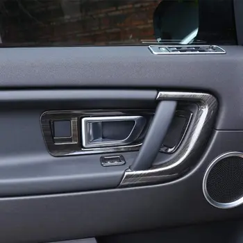 Внутренняя Дверная ручка из АБС-пластика, накладка на раму, крышка для Land Rover Discovery Sport 2015 2016 2017, черный Ясень
