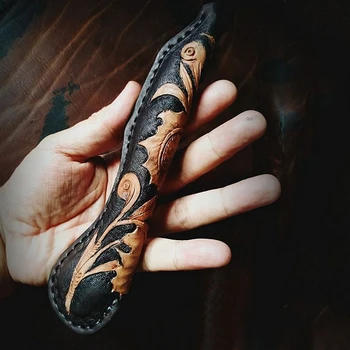 Вышивка, резьба, Бостонская кожаная ракетка, открытый Edc, портативный инструмент с ручной веревкой, инструменты для самообороны, креативный подарок для женщин