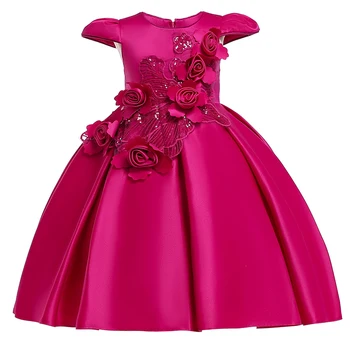 Детские платья для девочек, Детское Вечернее платье 2021, Летнее Свадебное платье с цветочным узором для девочек, Элегантное Шикарное платье Принцессы для подростков 12 лет