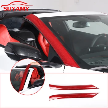 Для Corvette C8 Stingray Z51 Z06 2020-2023 Автомобильные Чехлы На Стойки Лобового Стекла Снаружи Переднее Стекло Крышка Стойки Автоаксессуары