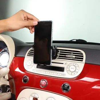 Для Fiat 500 2010-2015 Черный автомобильный Воздуховод из алюминиевого сплава, держатель мобильного телефона, GPS Навигационный кронштейн, автомобильные аксессуары