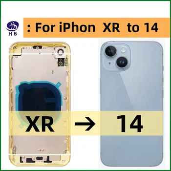 Для iPhone XR ~ 14 замена задней батареи средней рамы, шасси XR like 14 от XR до 14 рамка + инструмент от XR до 13 Корпус своими руками матовый