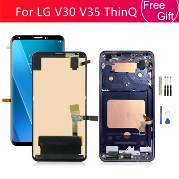 Для LG V30 ЖК-дисплей H930 H933 ЖК-дисплей LM-V350 Дисплей Сенсорный экран Дигитайзер В Сборе С Рамкой Для LG V35 Замена экрана ThinQ