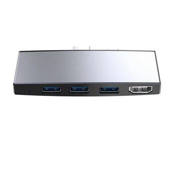 Для Surface Pro 6 5 4 Концентратор 5 в 1 USB-док-станция Нового Черного Цвета С 4K HDMI-совместимыми 2 Портами USB 3.0 Устройство чтения карт памяти