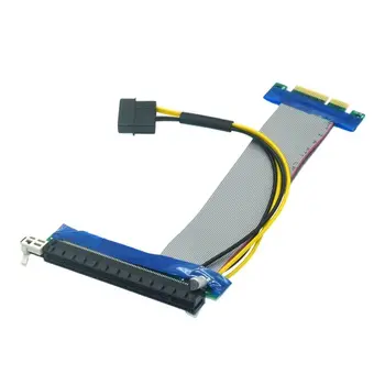Кабель-удлинитель PCI-E от 4X до 16X, кабель-адаптер для видеокарты PCI-E от 4X до 16X, кабель-адаптер от 4X До 16X С 4-контактным кабелем питания