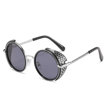 Классические Мужские солнцезащитные очки в готическом стиле в стиле стимпанк, мужские и женские очки, фирменный дизайн, красочные линзы, зеркальные очки с защитой от UV400, Винтажные Новые