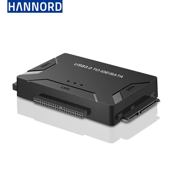 Конвертер Hannord USB 3.0 в IDE и SATA, комплект внешних адаптеров для жестких дисков для универсального жесткого диска 2,5/3,5 HDD/SSD