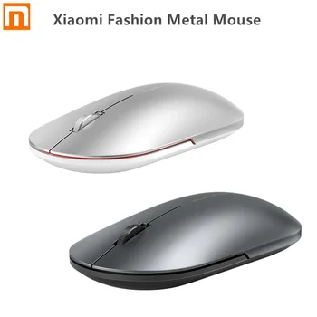 Модная металлическая мышь Xiaomi Портативная беспроводная игровая мышь 1000 точек на дюйм 2,4 ГГц Bluetooth Link Оптическая мышь Мини-мышь для ПК