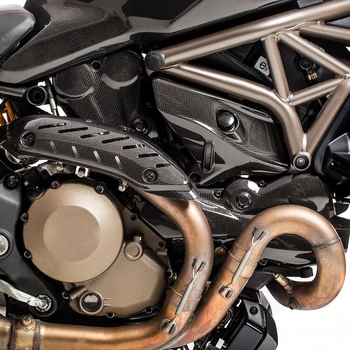 Мотоцикл Труба Из Углеродного Волокна Выхлопная Теплозащитная Крышка Защита Глушителя Протектор Для Ducati Monster 821 1200 2014 2015 2016 2017