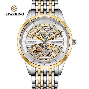 Мужские автоматические часы STARKING AAA Люксового бренда, Сапфировое стекло 28800, Механический механизм, Мужские часы 50M Waterproof AM0282