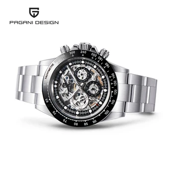 Мужские часы PAGANI DESIGN 2023, Автоматические мужские механические наручные часы, Лучший бренд Класса Люкс, Сапфир, Нержавеющая сталь, Сапфировое зеркало